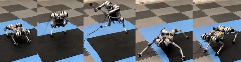 A reinforcement learning-based four-legged robotic goalkeeper